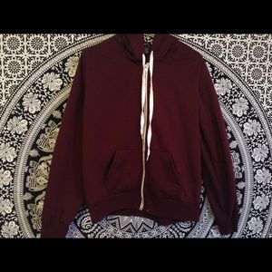 Maroon zip up jacket